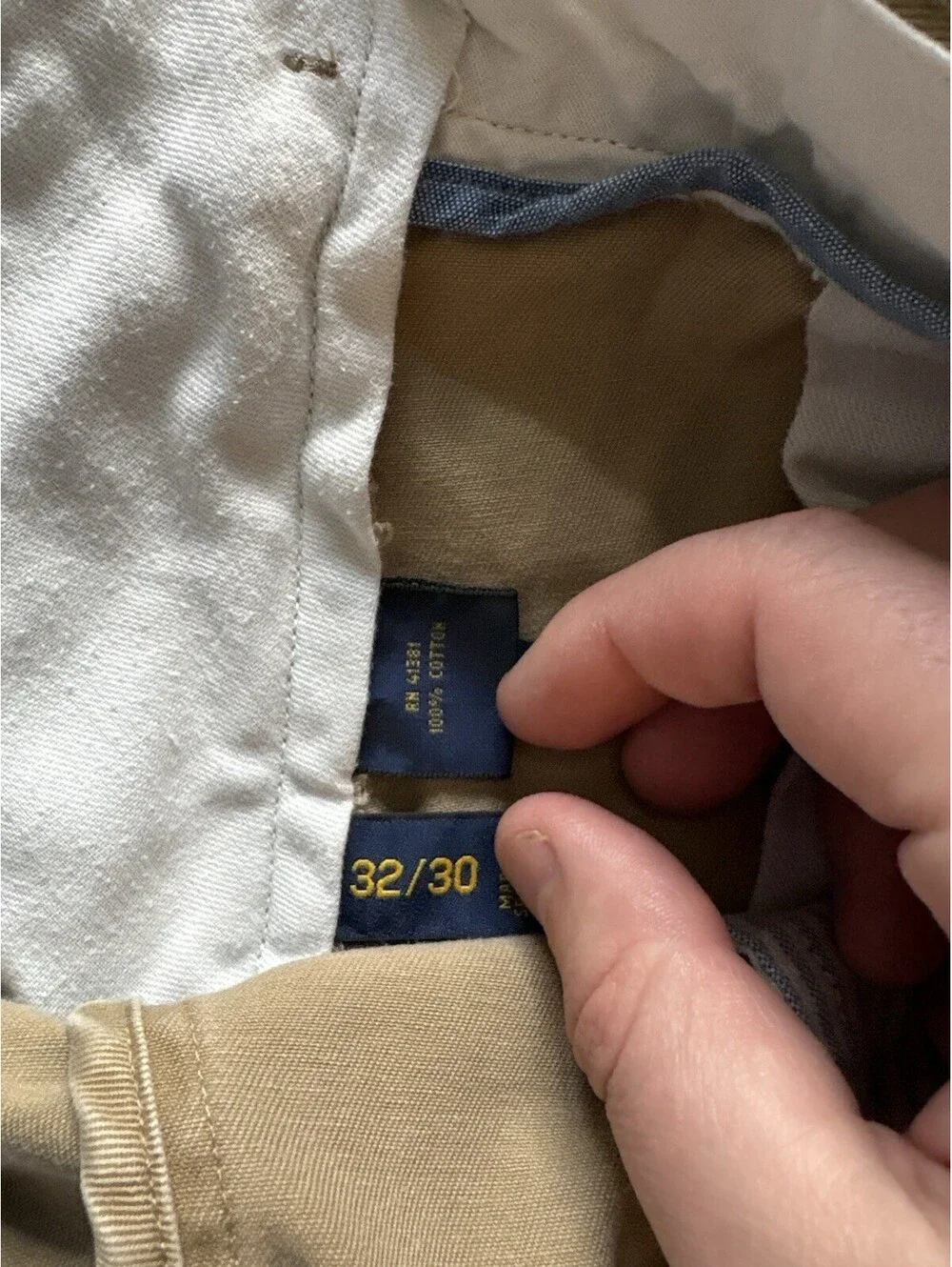 Polo Ralph Lauren Chino Pants Men's Size 32x30 Beige Classic Twill Straight Pony
